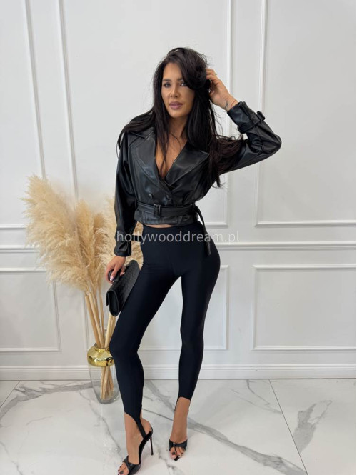 Legginsy z zapiętką czarne Blania 31 - photo #35