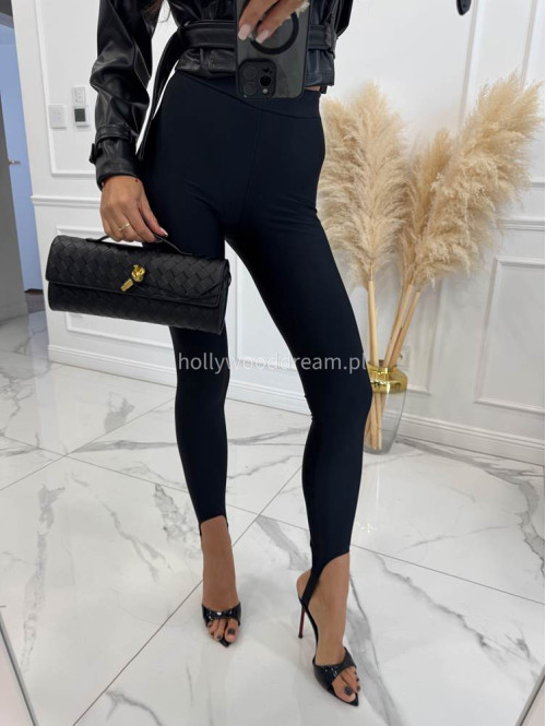 Legginsy z zapiętką czarne Blania 31 - photo #36