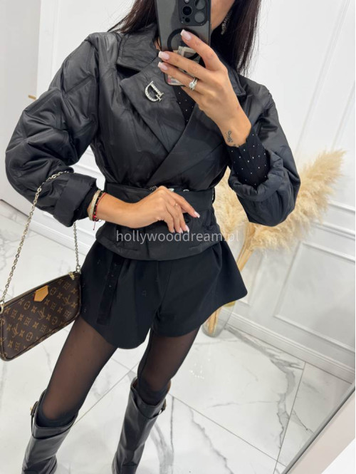 Czarne legginsy z siatki, z zapiętkami MANUEL 35 - photo #25