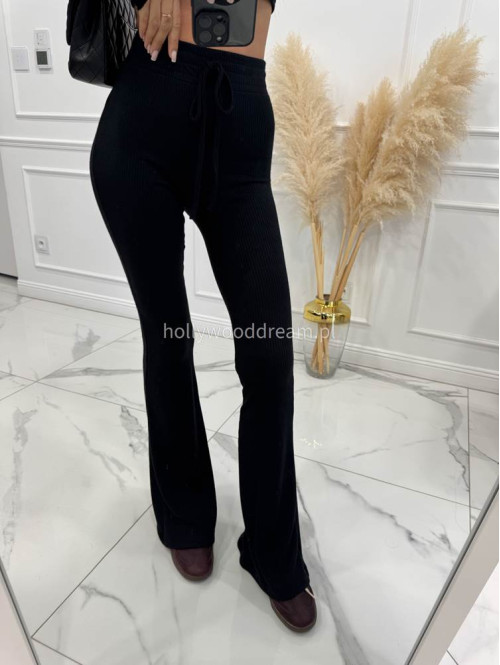 Czarny komplet sweterkowy bluzka + spodnie 85% wiskozy RUBY 173 - photo #1