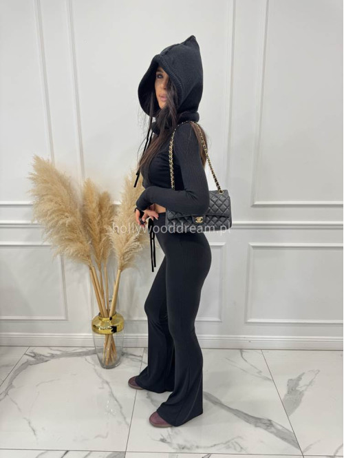 Czarny komplet sweterkowy bluzka + spodnie 85% wiskozy RUBY 173 - photo #10