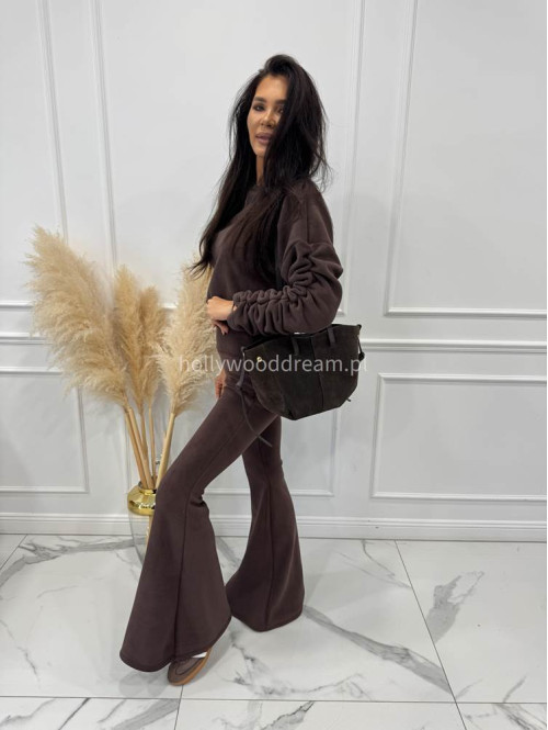 PRE ORDER Czekoladowy komplet polar bluza + spodnie Bear 173 - photo #4