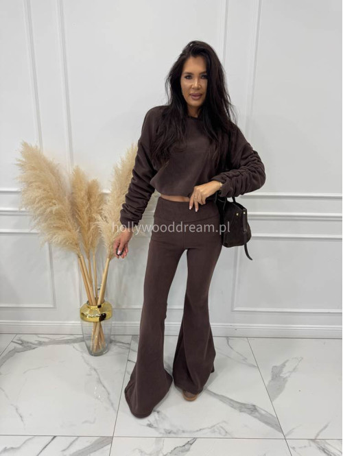 PRE ORDER Czekoladowy komplet polar bluza + spodnie Bear 173 - photo #6