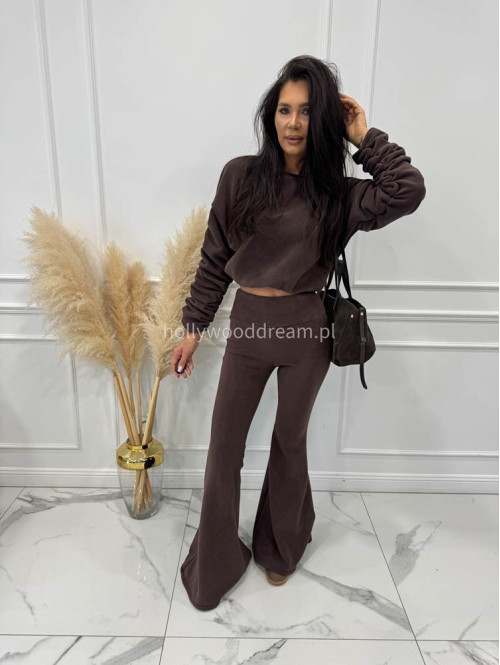 PRE ORDER Czekoladowy komplet polar bluza + spodnie Bear 173 - photo #7