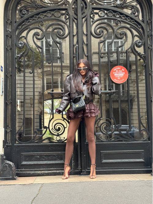 Czekoladowa kurtka bomber skórzana premium MILENA 25 Czekoladowa kurtka bomber skórzana premium MILENA 25 - photo #45