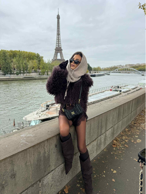 Kaptur z kominem EMILY ciemny beż 09, 194 - photo #0