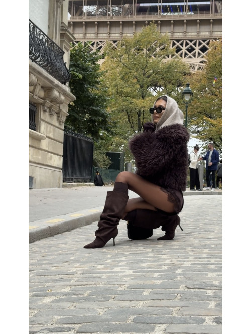 Kaptur z kominem EMILY ciemny beż 09, 194 - photo #25