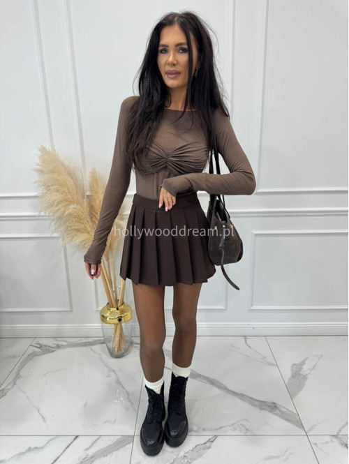 Mokka bluzka z pętelką na biuście Sorella 69 - photo #1