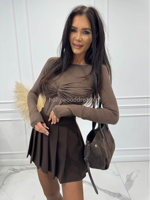 Mokka bluzka z pętelką na biuście Sorella 69 - photo #7