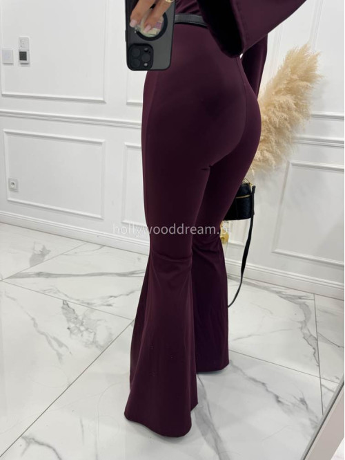 Śliwkowy kombinezon modelujący z zamkiem na przodzie Lena 173 - photo #13