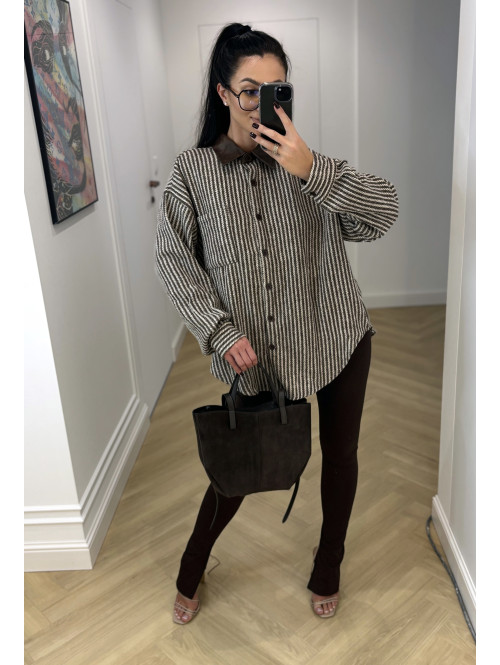 Legginsy na gumce z rozcięciem ARMAS czekoladowe 69 - photo #44