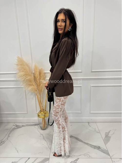 Czekoladowa marynarka zapinana na jeden guzik KORNELIA 19 - photo #1