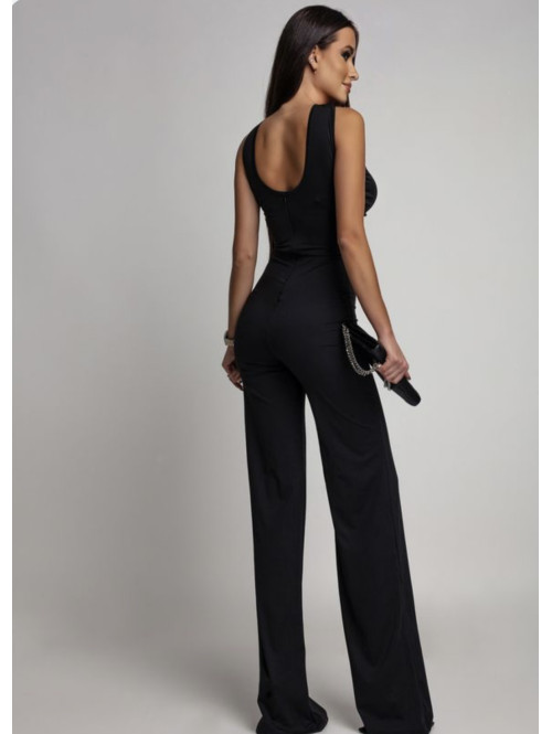 Czarny kombinezon ze zdobieniem na dekolcie Clœlia 26 - photo #2