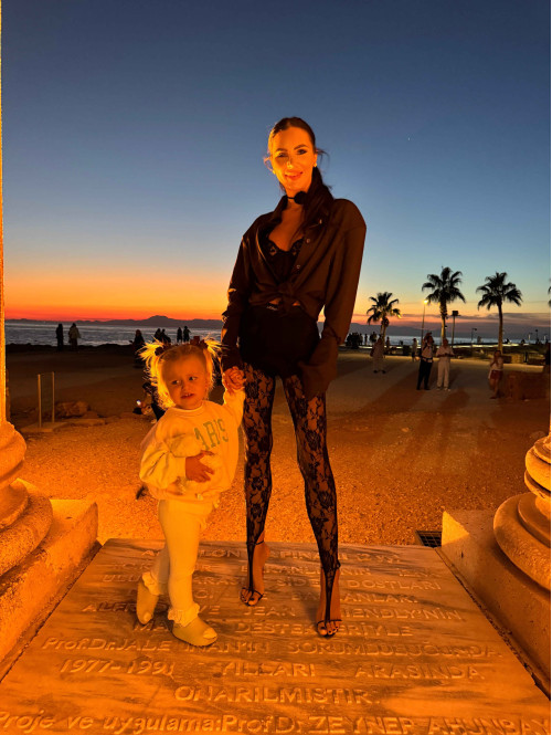 Czarne legginsy koronkowe z zakładką na palec GLAMOUR 163 - photo #28