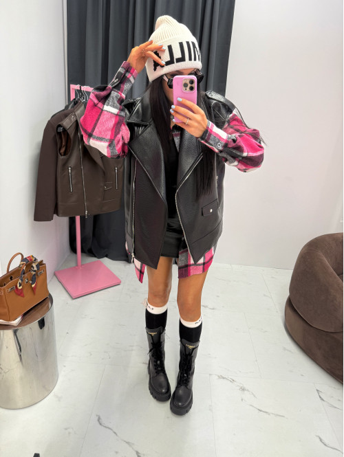 Czarna kamizelka ze skóry LENA 25 - photo #21