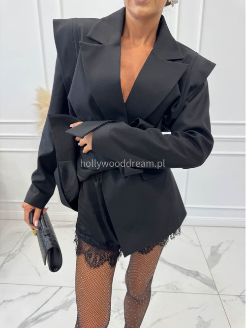 Marynarka z dwoma guzikami czarna Elegra 25 Marynarka z dwoma guzikami czarna Elegra 25 - photo #70