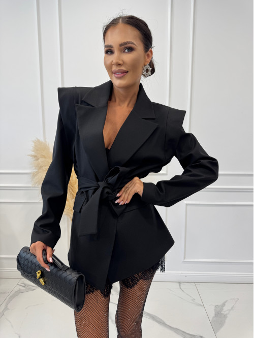 Marynarka z dwoma guzikami czarna Elegra 25 Marynarka z dwoma guzikami czarna Elegra 25