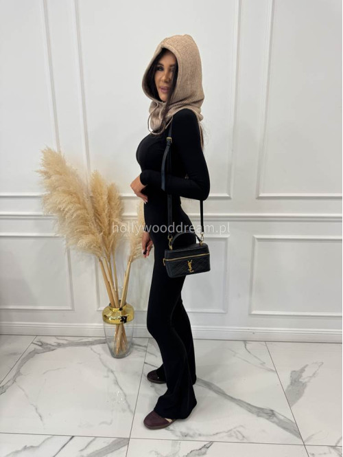 Czarny komplet prążkowany bluzka krótka+ legginsy dzwony BASIC 173 Czarny komplet prążkowany bluzka krótka+ legginsy dzwony BASIC 173 - photo #11