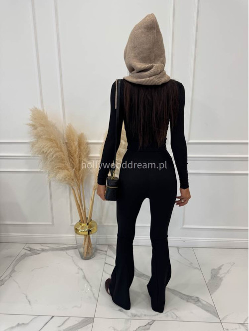 Czarny komplet prążkowany bluzka krótka+ legginsy dzwony BASIC 173 Czarny komplet prążkowany bluzka krótka+ legginsy dzwony BASIC 173 - photo #12