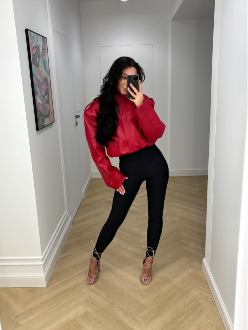 Czarne legginsy z zapiętką IRMA 69 - photo #36