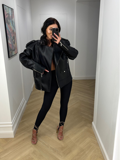 Czarne legginsy z zapiętką IRMA 69 - photo #38