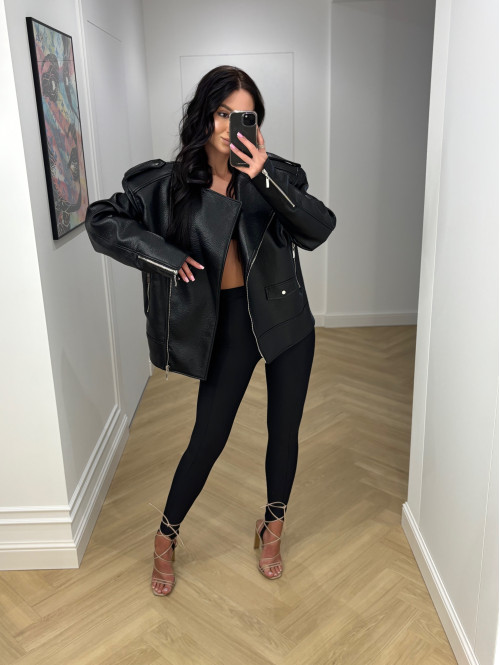 Czarne legginsy z zapiętką IRMA 69 - photo #41