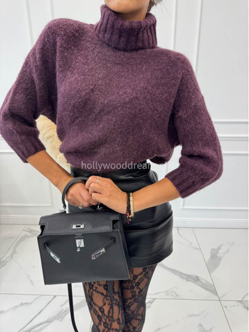 Czarna Spódniczka mini skóra węża  MILKA 25 - photo #32