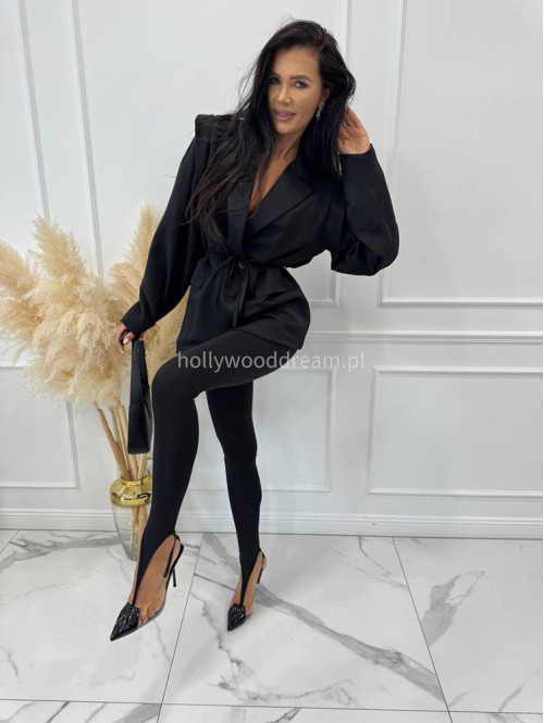 Czarne legginsy z zakładką na palec DENIS 19 - photo #3