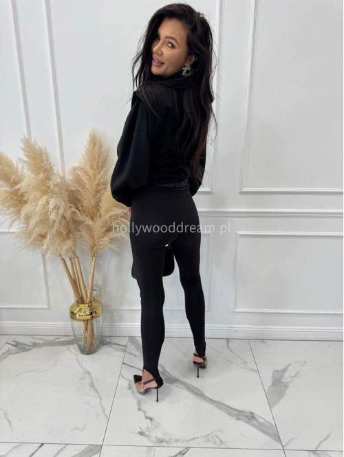 Czarne legginsy z zakładką na palec DENIS 19 - photo #4