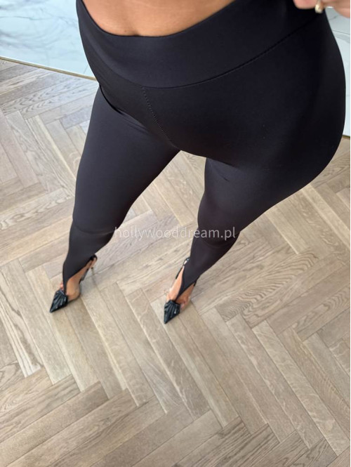Czarne legginsy z zakładką na palec DENIS 19 - photo #11