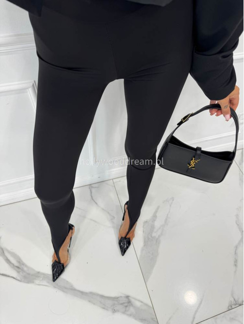 Czarne legginsy z zakładką na palec DENIS 19 - photo #13
