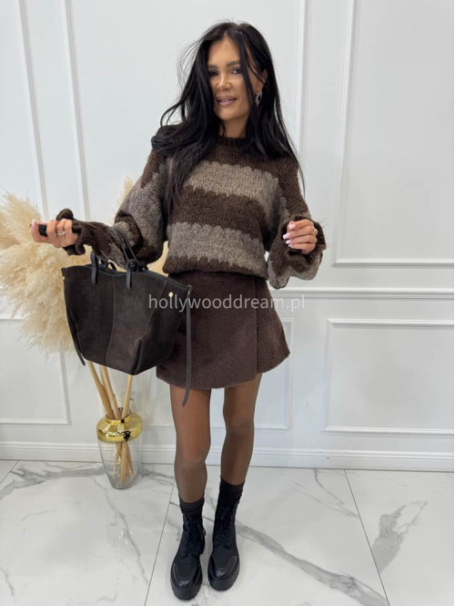 Czekoladowe spódnico-spodenki pluszowe na zakładkę Anicha 09 - photo #10