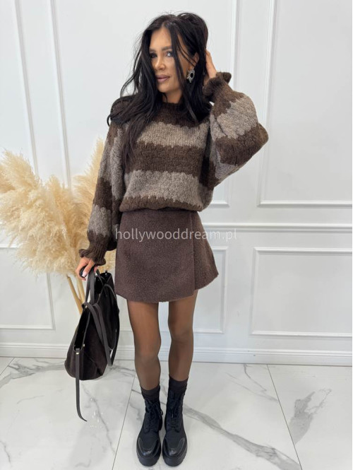 Czekoladowe spódnico-spodenki pluszowe na zakładkę Anicha 09 - photo #13