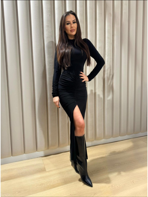 Czarna sukienka maxi dopasowana Euphoria 173 - photo #0