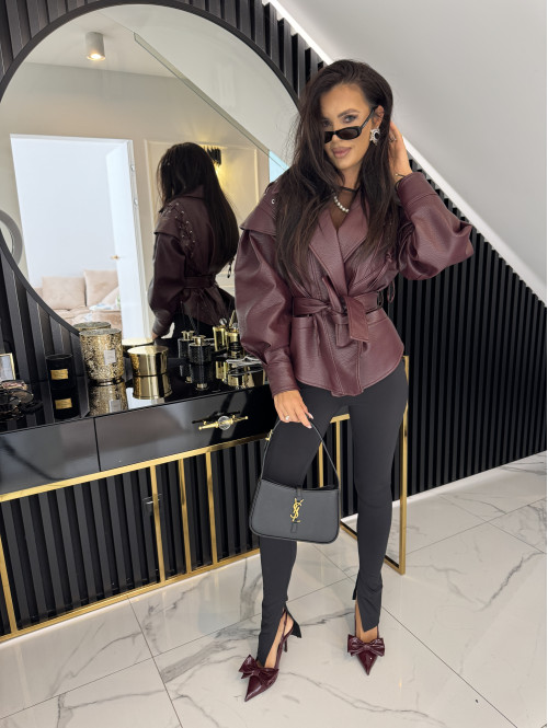 Legginsy na gumce z rozcięciem ARMAS czarne 69 - photo #55