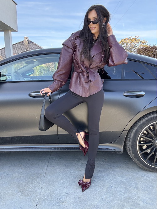 Legginsy na gumce z rozcięciem ARMAS czarne 69 - photo #59