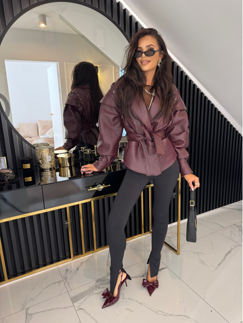 Legginsy na gumce z rozcięciem ARMAS czarne 69 - photo #61