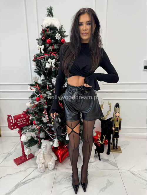 PRE ORDER Czarne rajstopy z wycięciem na nodze SEXY GIRL - photo #22