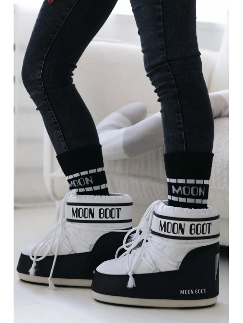 Czarne Skarpety damskie z wełną Mon 150 - photo #0