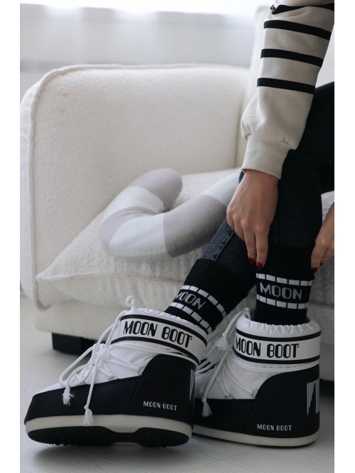 Czarne Skarpety damskie z wełną Mon 150