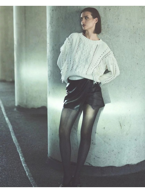 Czarne rajstopy we wzory Mavis - photo #1