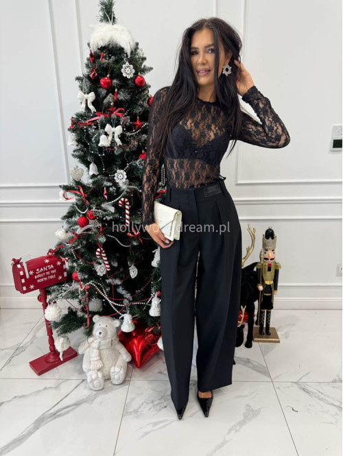 Czarne body koronkowe Night 69 - photo #3