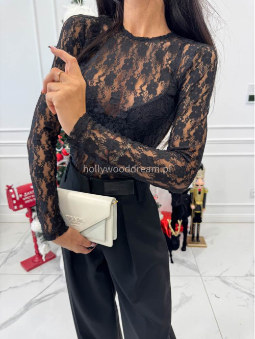 Czarne body koronkowe Night 69 - photo #7