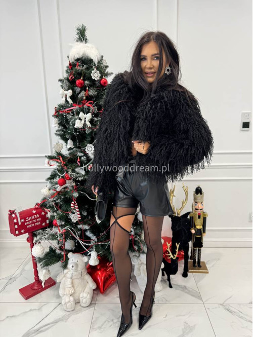 Czarne futerko eko lama karbowane Nela 69 - photo #9