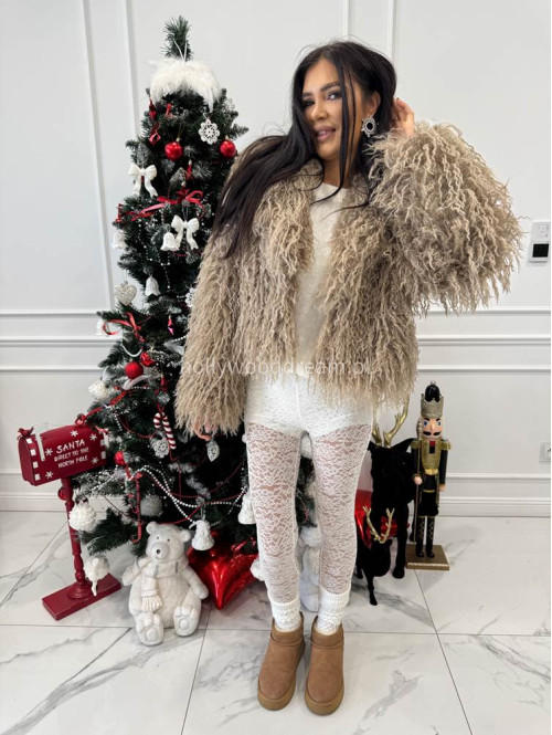 Cappuccino futerko eko lama karbowane Nela 69 - photo #1