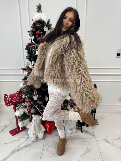 Cappuccino futerko eko lama karbowane Nela 69 - photo #2