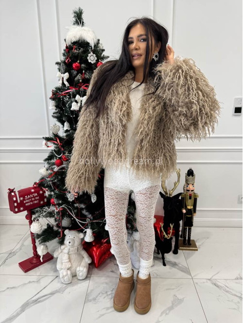 Cappuccino futerko eko lama karbowane Nela 69 - photo #3