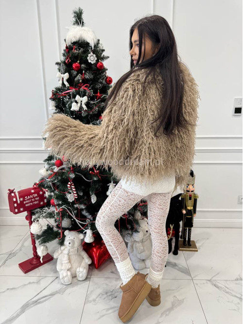 Cappuccino futerko eko lama karbowane Nela 69 - photo #4