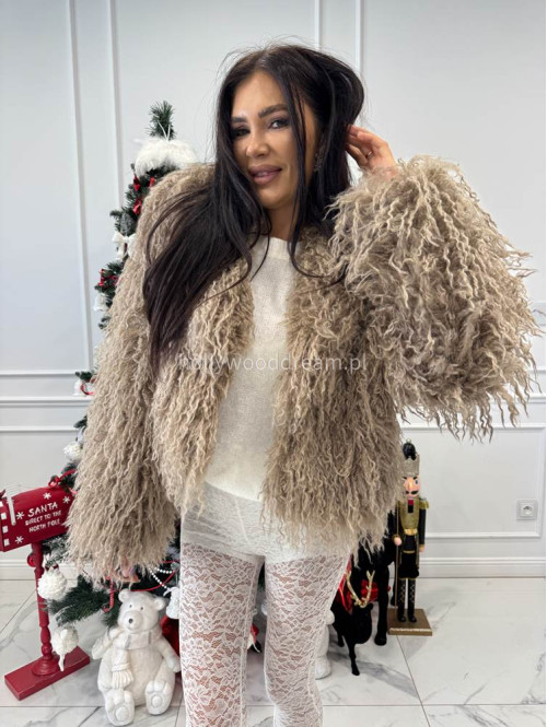 Cappuccino futerko eko lama karbowane Nela 69 - photo #5