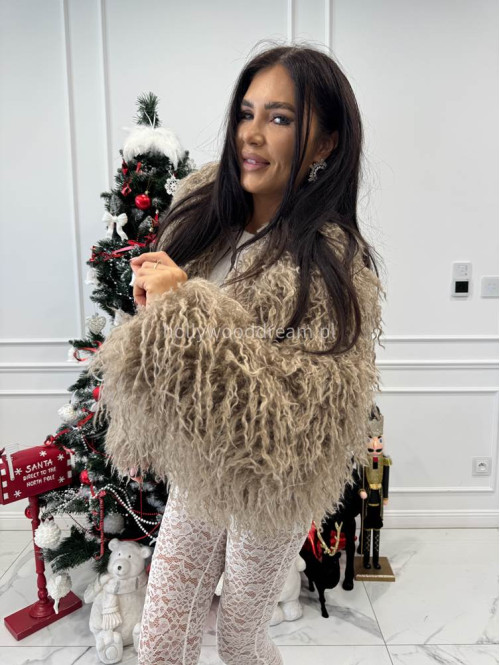 Cappuccino futerko eko lama karbowane Nela 69 - photo #6